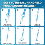 Cordless 3-in-1 Pool Vacuum Cleaner Pro – Powerful Rechargeable Cleaning for Pools, Spas & Hot Tubs