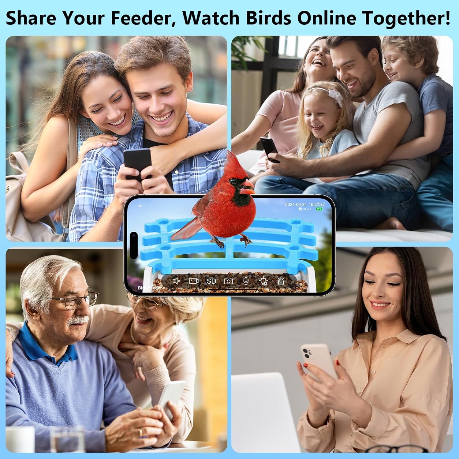 Solar Smart Bird Feeder with Camera — Wireless Wildlife Watching Hub - NebulTool