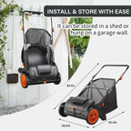 21-Inch Lawn Sweeper with 3.5 cu ft Collection Bag