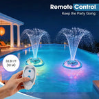 Floating Pool Fountain – Remote Control LED Water Fountain for Pools & Backyard Parties