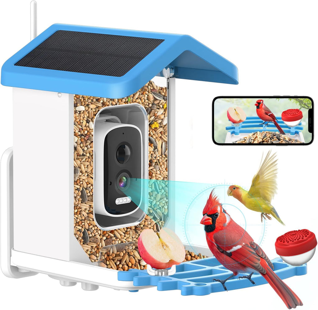 Solar Smart Bird Feeder with Camera — Wireless Wildlife Watching Hub - NebulTool