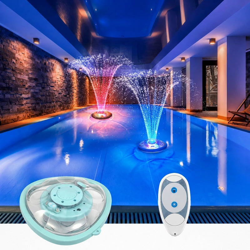 Floating Pool Fountain – Remote Control LED Water Fountain for Pools & Backyard Parties