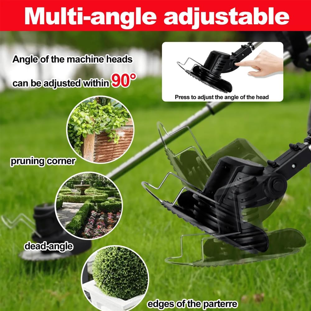 Adjustable Cordless 3-in-1 Weed Cutter — Trim, Edge & Mow with Ease