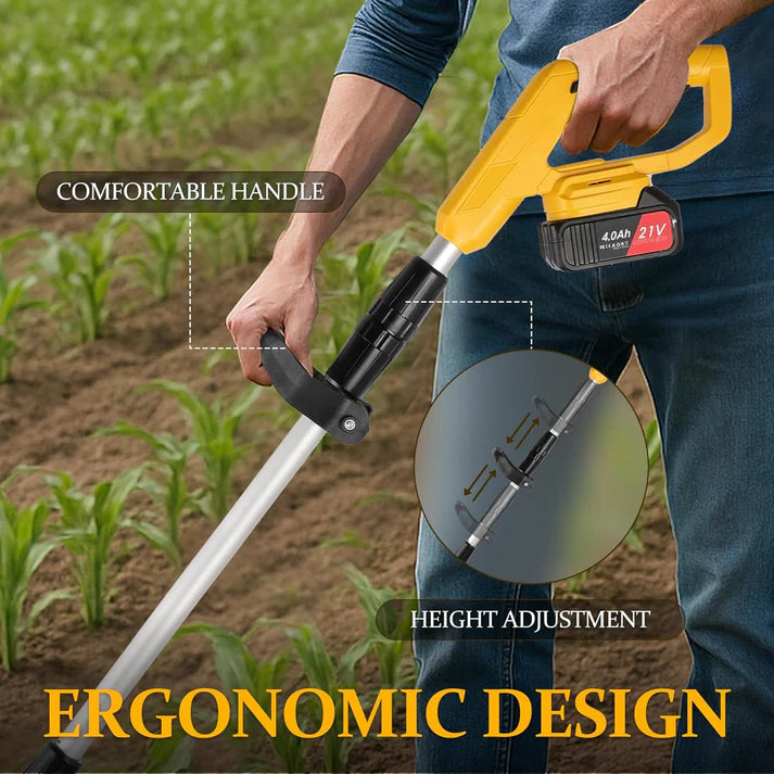 High-Speed 270RPM Rototiller with Dual 21V Batteries for Efficient Soil Cultivation