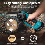 Compact Cordless Chainsaw with Dual Batteries — Powerful Outdoor Cutting Tool - NebulTool