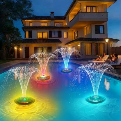 Floating Pool Fountain – Remote Control LED Water Fountain for Pools & Backyard Parties