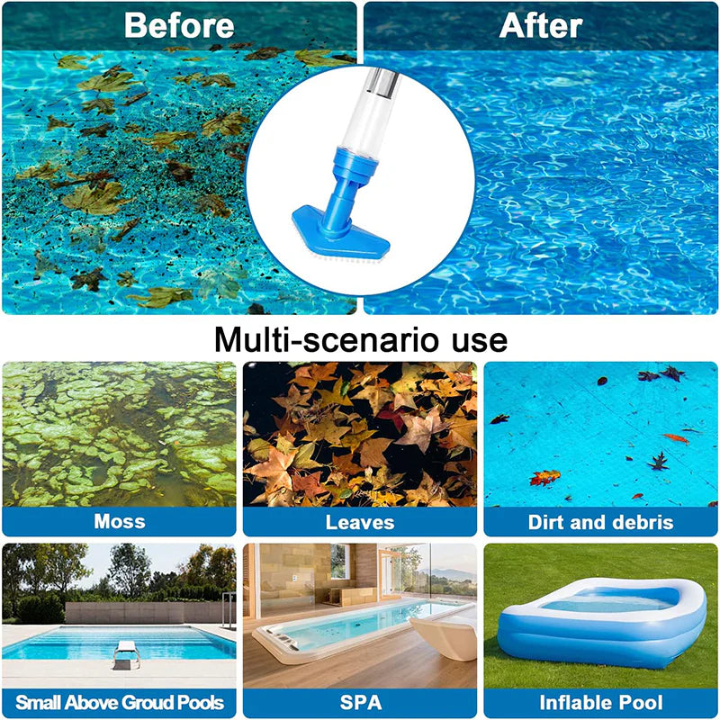 Cordless 3-in-1 Rechargeable Pool Vacuum Cleaner — Efficient Pool Care Made Simple