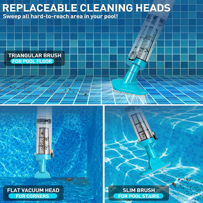 Cordless 3-in-1 Rechargeable Pool Vacuum Cleaner — Efficient Pool Care Made Simple
