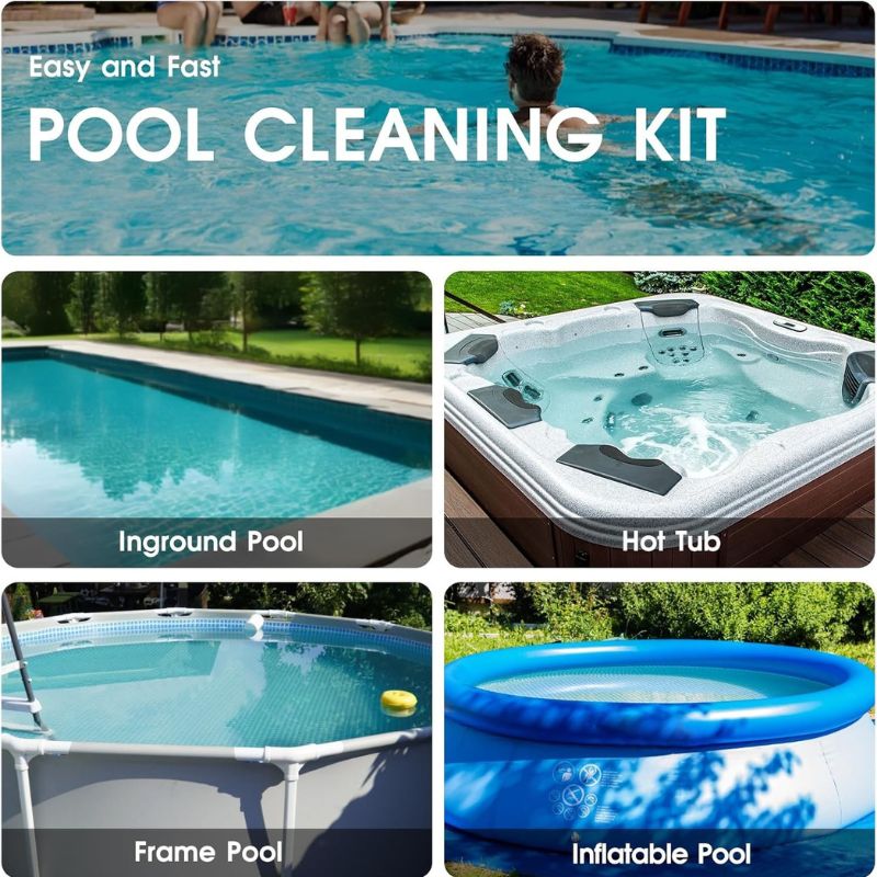 Pool Cleaning Kit – Complete Deep Cleaning System for Pools, Spas & Hot Tubs