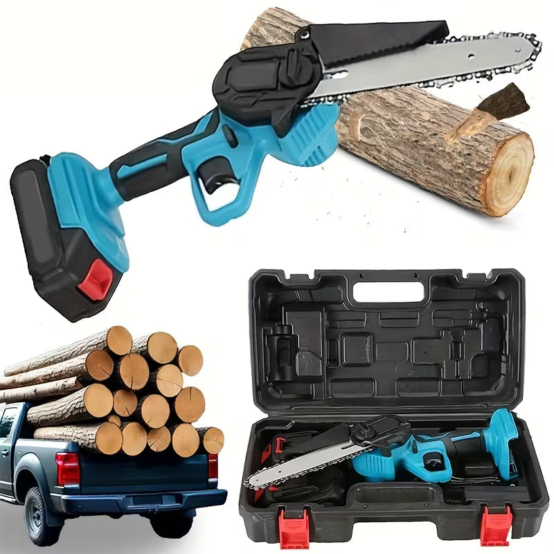 All-in-One Cordless 8″ Chainsaw + Pole Saw — Reach, Cut & Trim with Ease