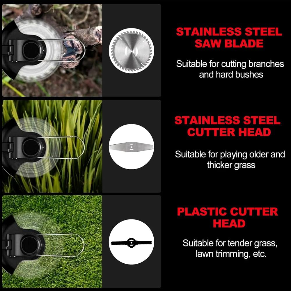Adjustable Cordless 3-in-1 Weed Cutter — Trim, Edge & Mow with Ease