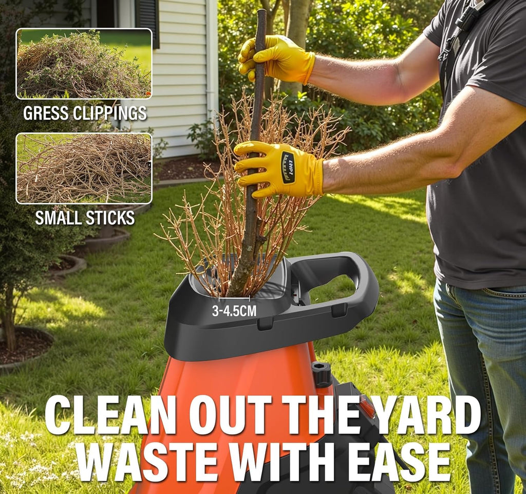 High-Efficiency Mulching Machine with 50L Safety Collection Bin