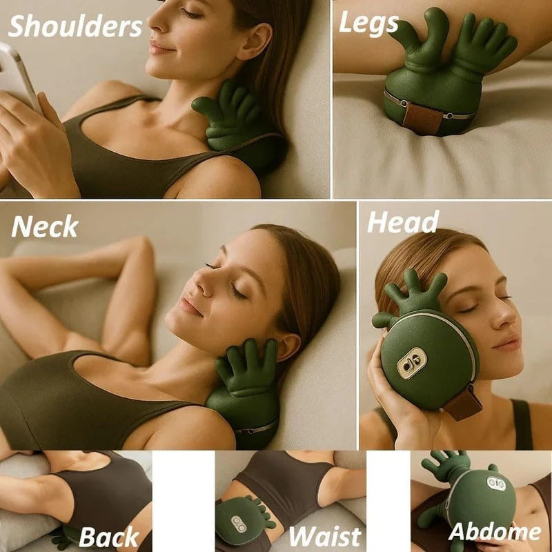 4D Portable Massager - Shiatsu Deep Tissue Massage with Heat for Pain Relief & Relaxation