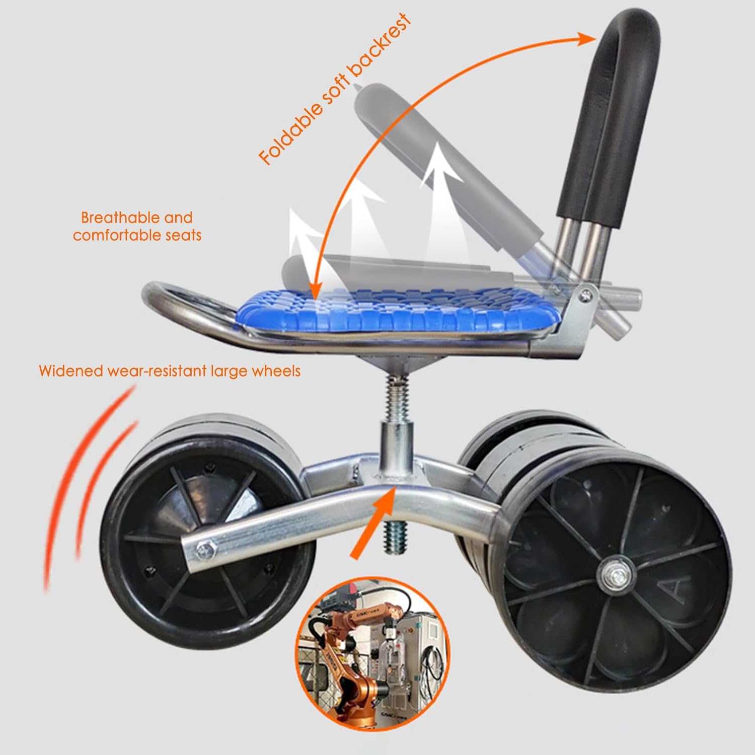 Ergonomic 360° Rotating Gardening Seat with Adjustable Height - NebulTool