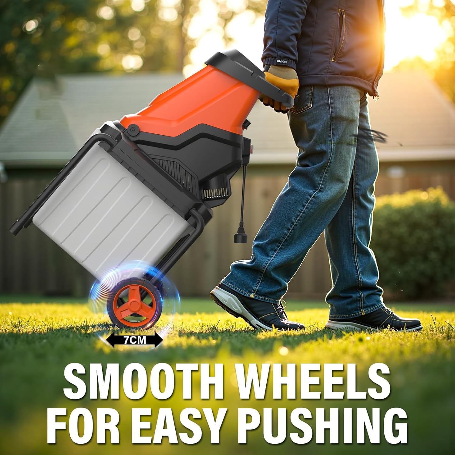 High-Efficiency Mulching Machine with 50L Safety Collection Bin