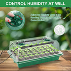 Seed Starter Tray with Timed Grow Light-2-Pack 80-Cell Indoor Seedling Starter Kit with Humidity Domes
