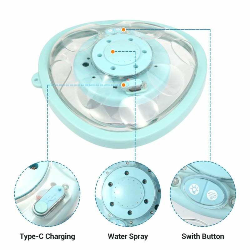 Floating Pool Fountain – Remote Control LED Water Fountain for Pools & Backyard Parties