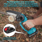Compact Cordless Chainsaw with Dual Batteries — Powerful Outdoor Cutting Tool - NebulTool