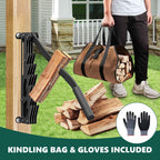 Heavy-Duty Wall Mounted Firewood & Kindling Splitter – Effortless Splitting, Safer Than an Axe
