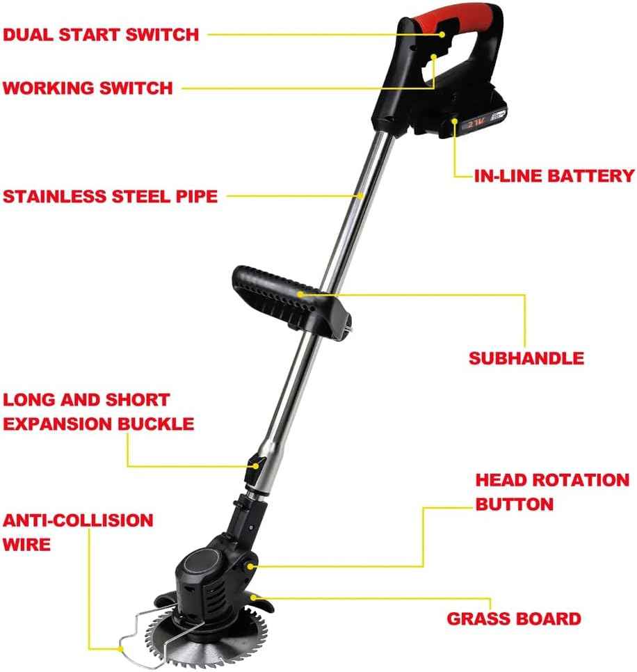 Adjustable Cordless 3-in-1 Weed Cutter — Trim, Edge & Mow with Ease