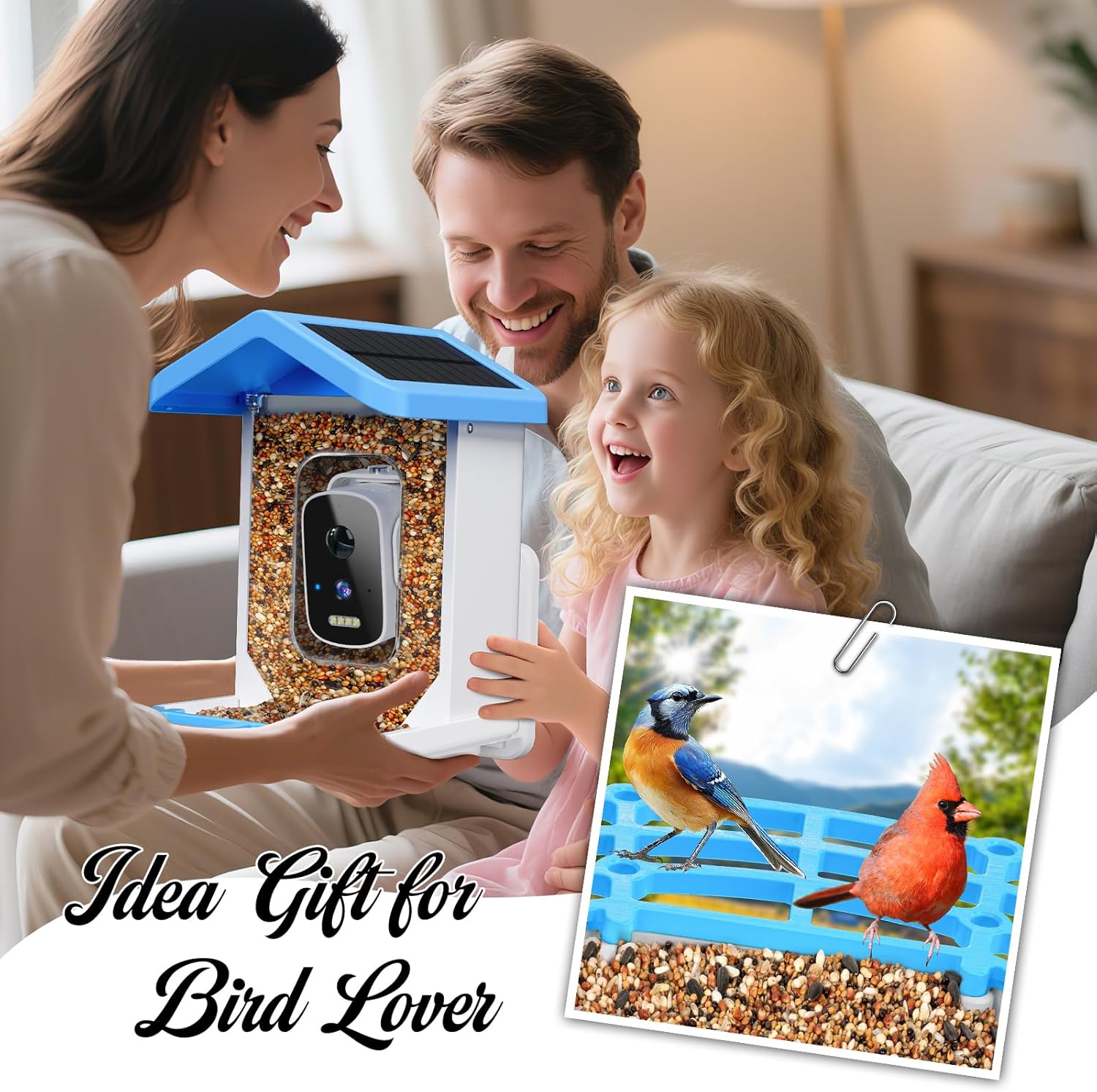 Solar Smart Bird Feeder with Camera — Wireless Wildlife Watching Hub