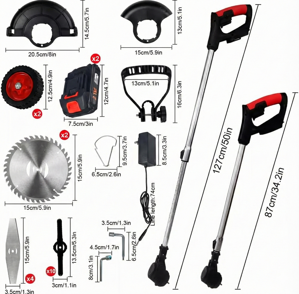 Adjustable Cordless 3-in-1 Weed Cutter — Trim, Edge & Mow with Ease