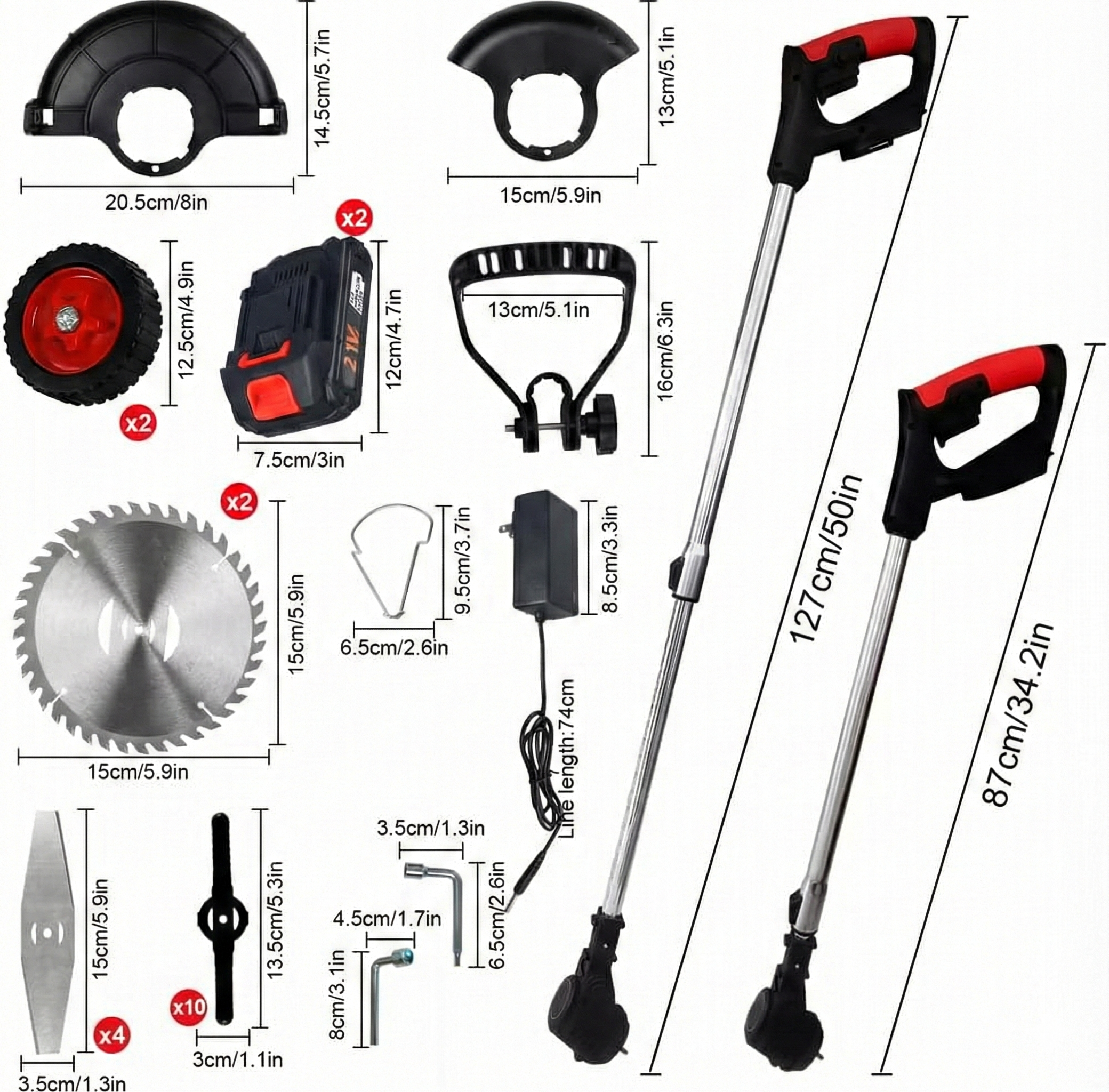 Adjustable Cordless 3-in-1 Weed Cutter — Trim, Edge & Mow with Ease