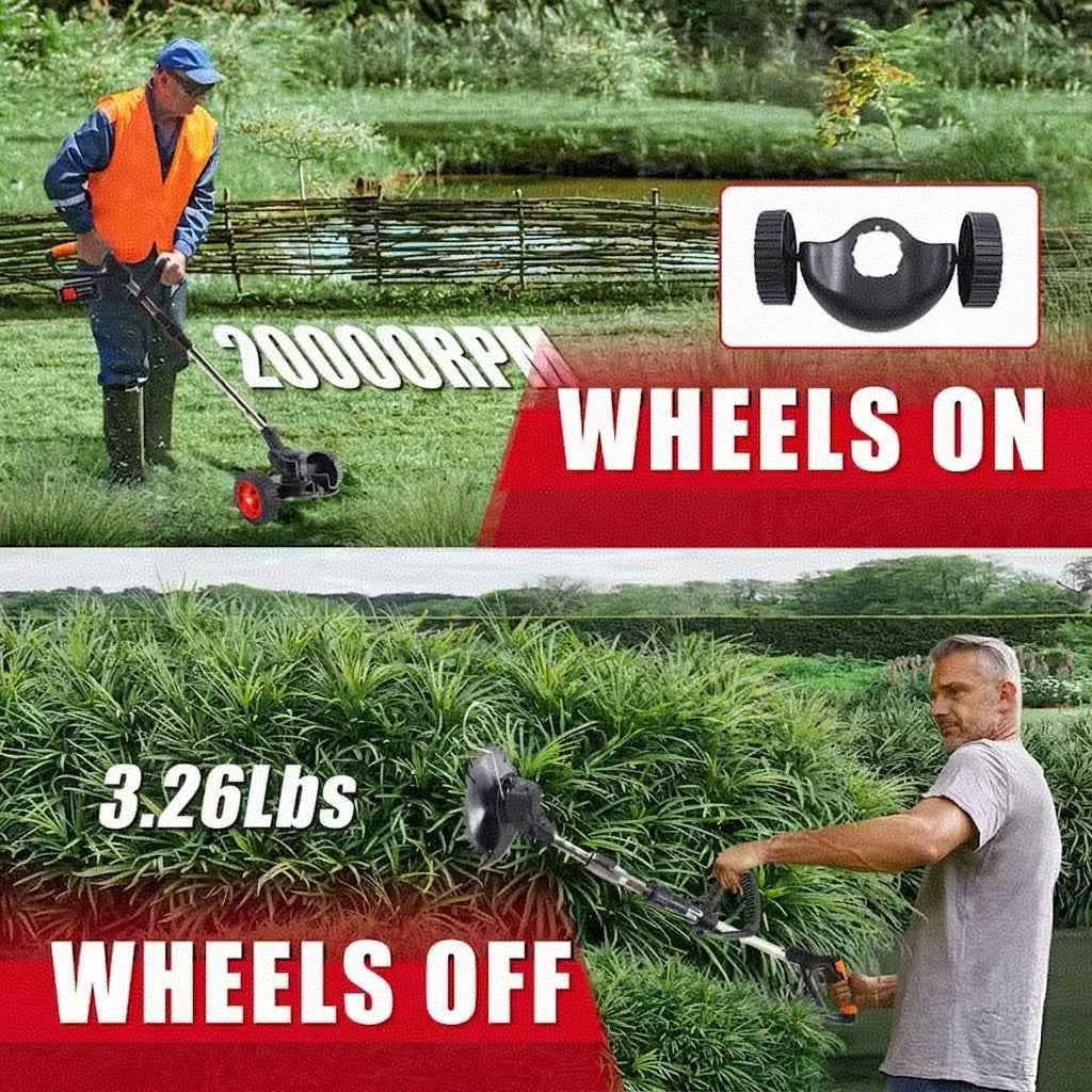 Adjustable Cordless 3-in-1 Weed Cutter — Trim, Edge & Mow with Ease