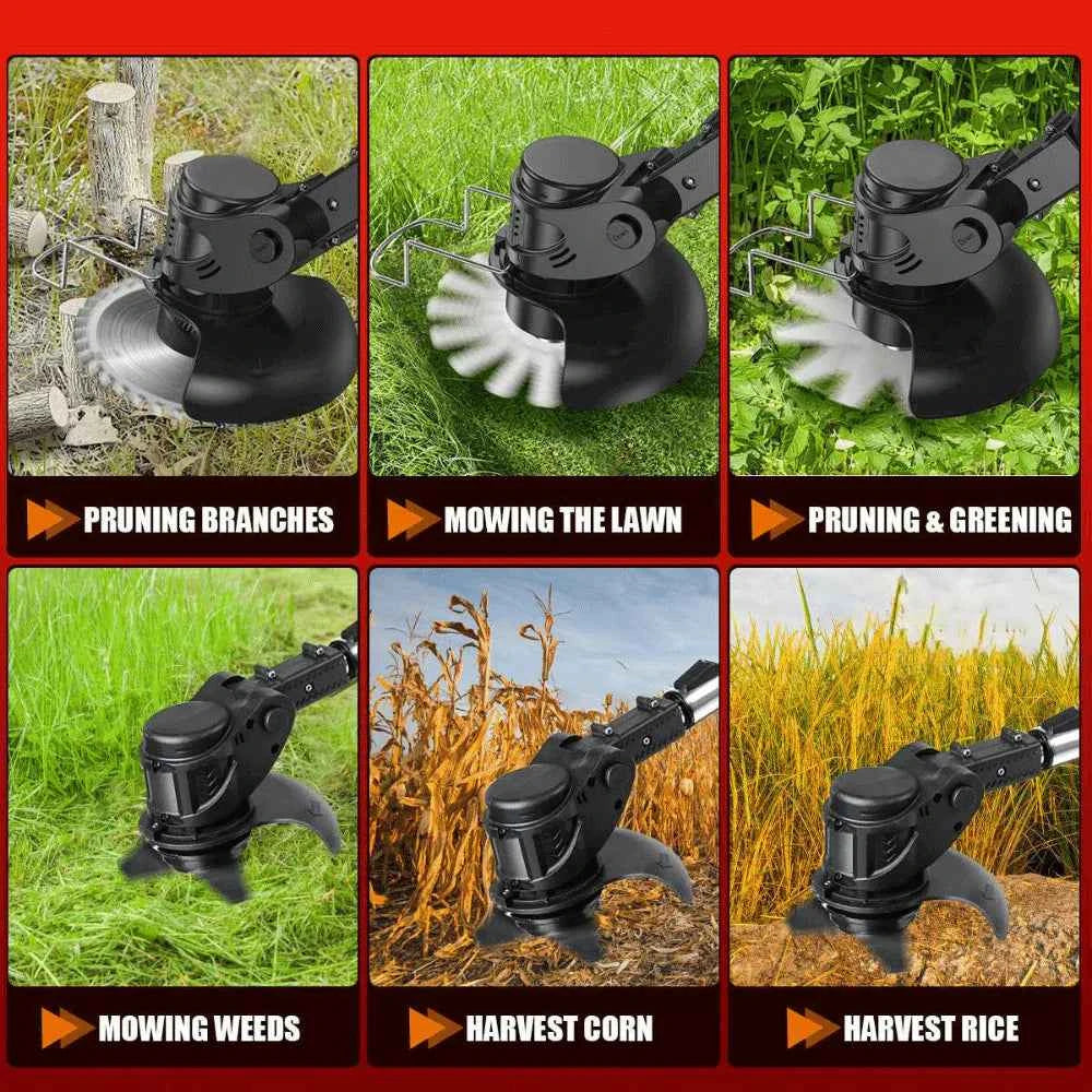 Adjustable Cordless 3-in-1 Weed Cutter — Trim, Edge & Mow with Ease