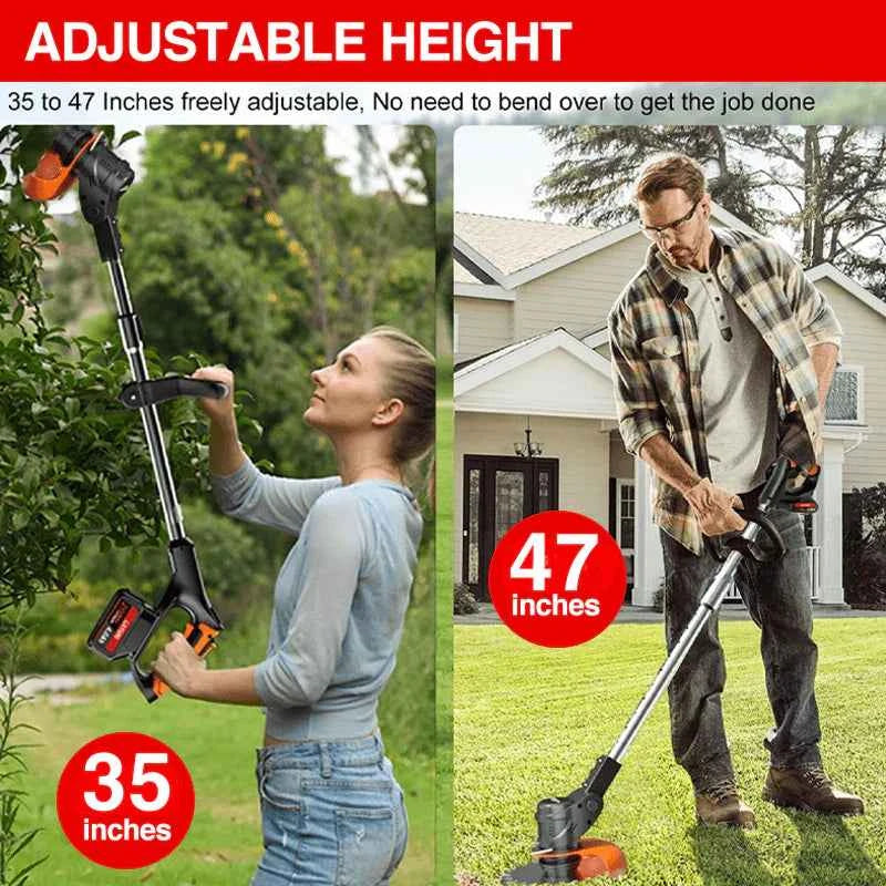 Adjustable Cordless 3-in-1 Weed Cutter — Trim, Edge & Mow with Ease