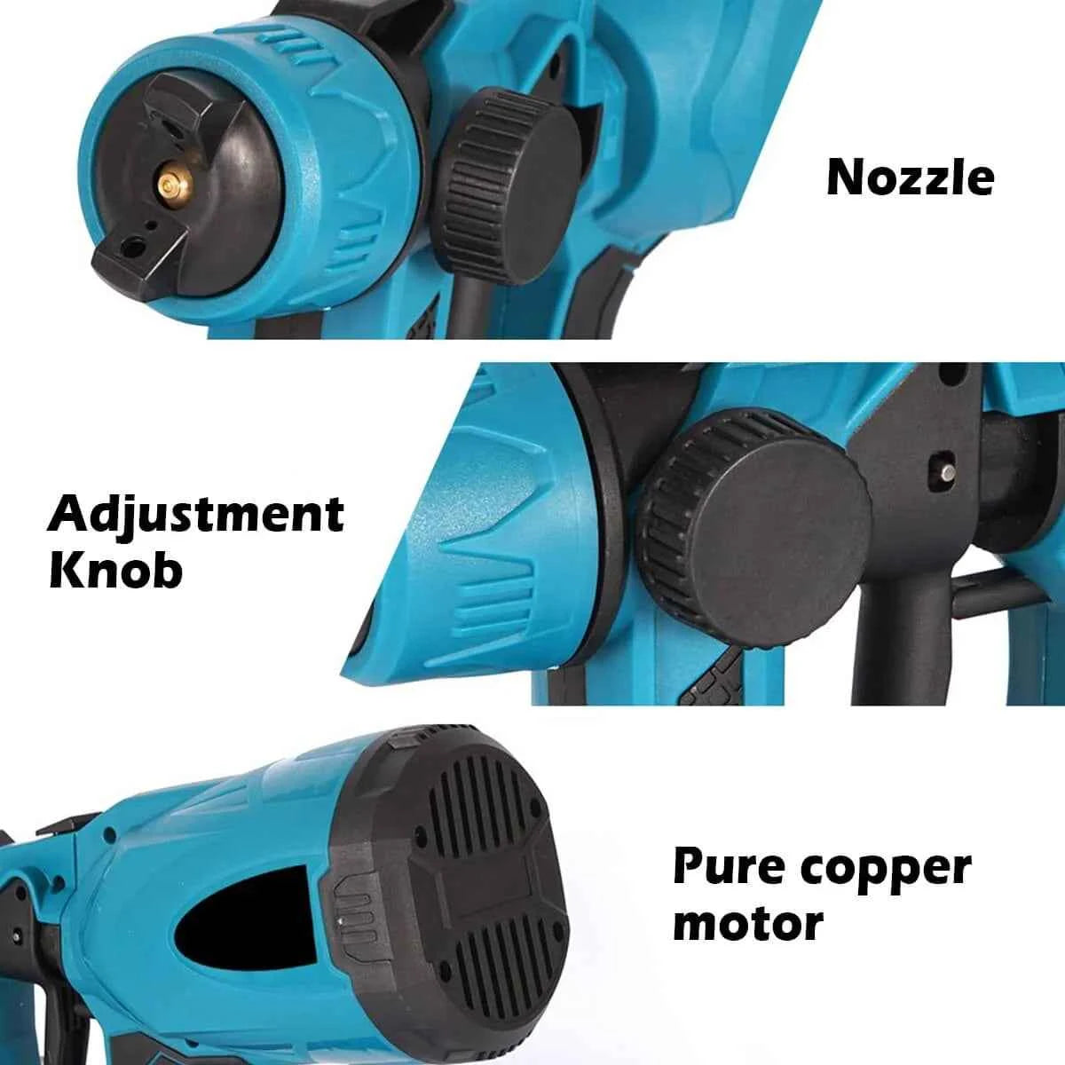 Cordless High-Pressure Paint Spray Gun with Dual Batteries – Fast & Even Finish