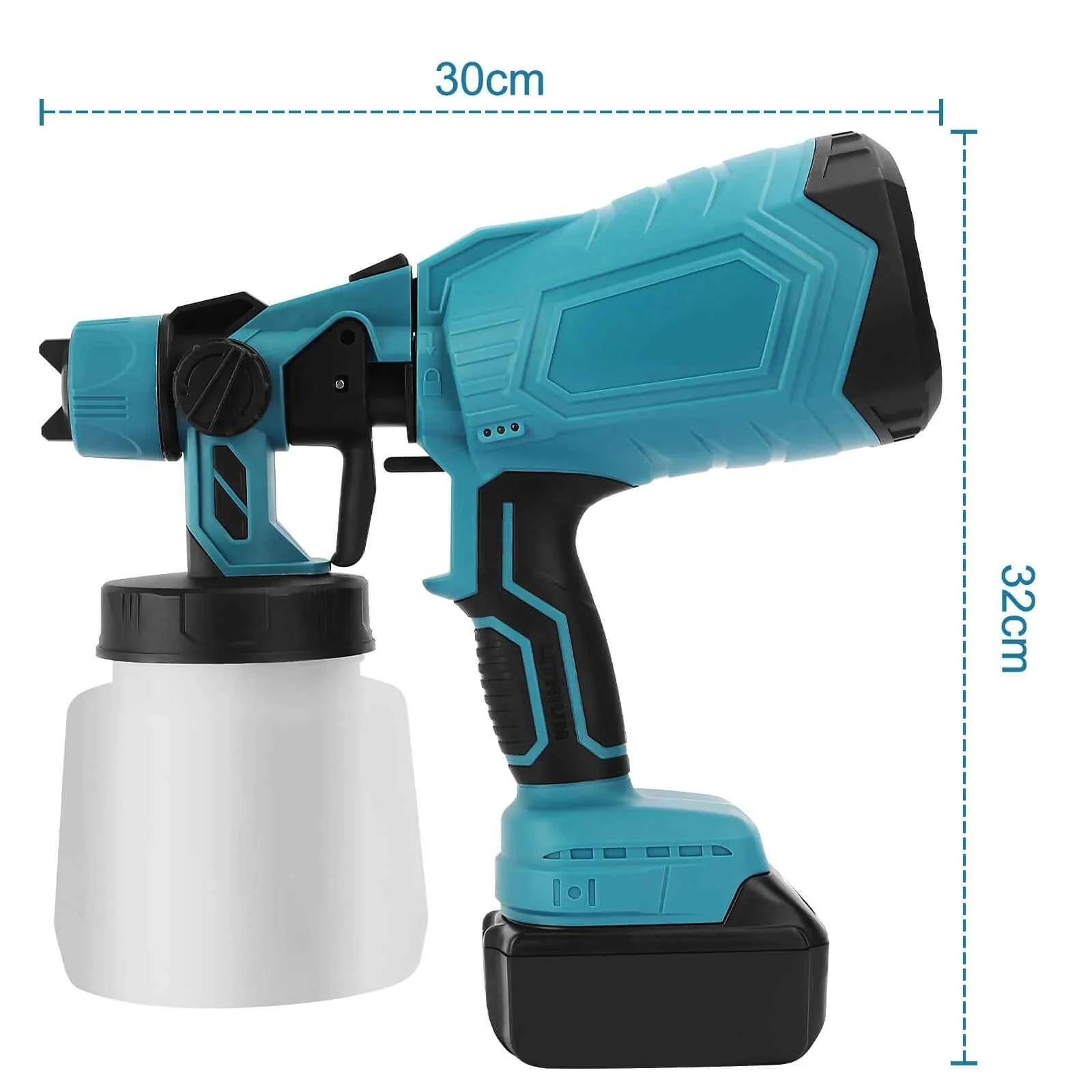 Cordless High-Pressure Paint Spray Gun with Dual Batteries – Fast & Even Finish