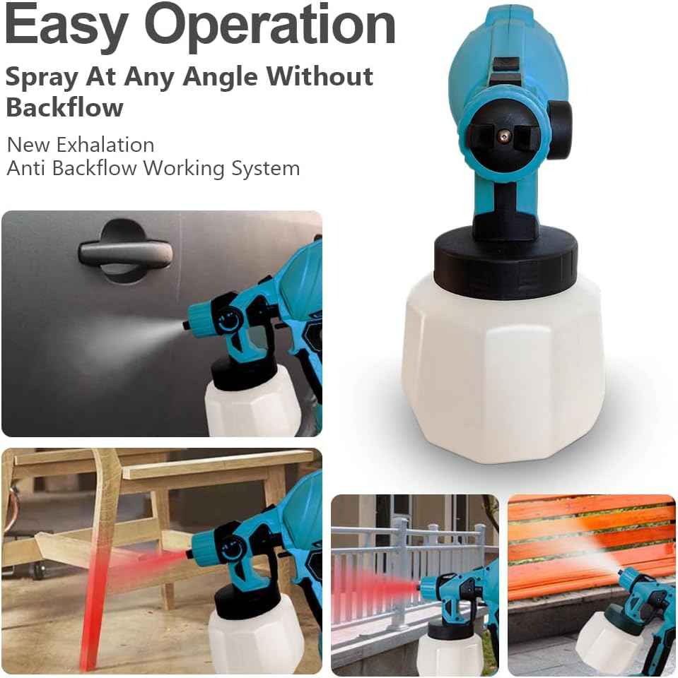 Cordless High-Pressure Paint Spray Gun with Dual Batteries – Fast & Even Finish