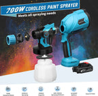 Cordless High-Pressure Paint Spray Gun with Dual Batteries – Fast & Even Finish
