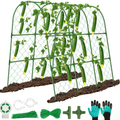 U-Shaped Garden Cucumber Trellis - Heavy-Duty Climbing Plant Support for Vegetables, Flowers & Vines