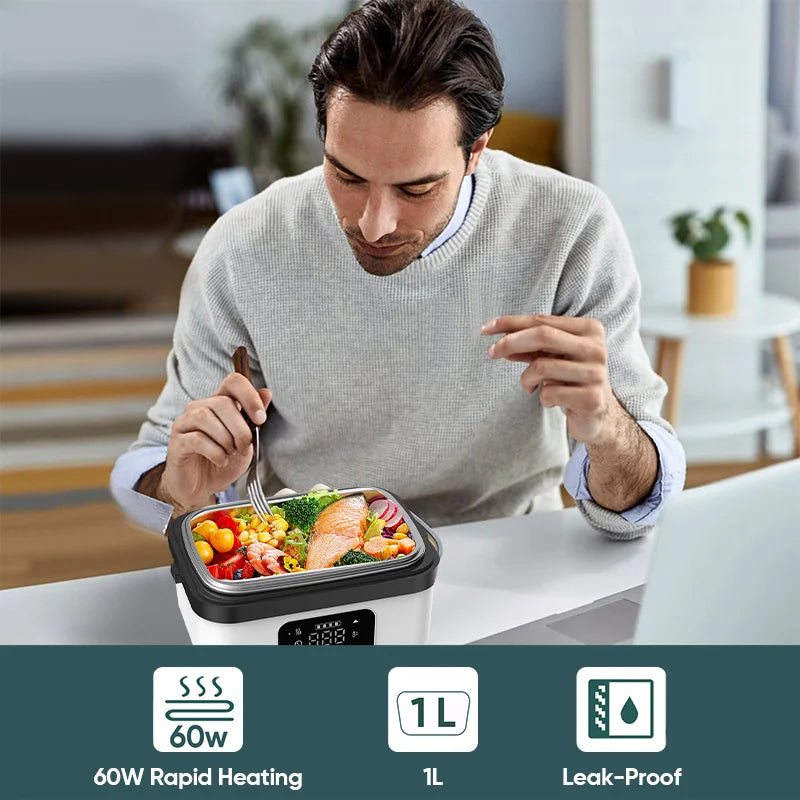 Rechargeable Portable Food Warmer for Work, Travel & Outdoor Meals