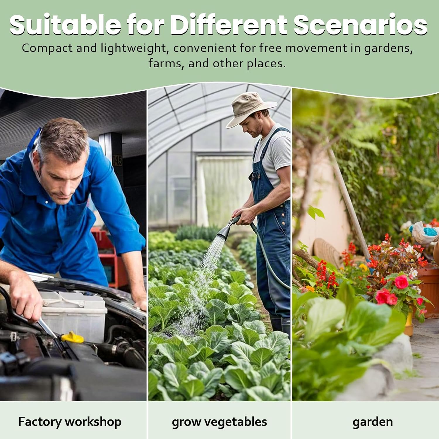 360° Swivel Garden Cart Seat - Adjustable Rolling Gardening Stool with Tool Tray & All-Terrain Wheels