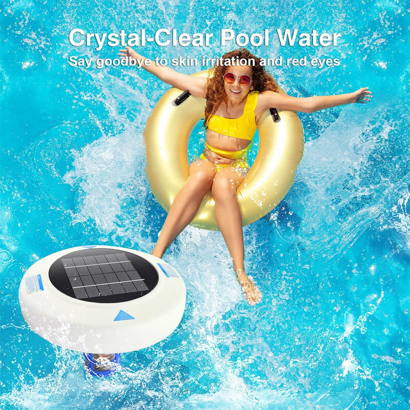 Solar Powered Pool Ionizer & Floating LED Ambience for Healthier Pools