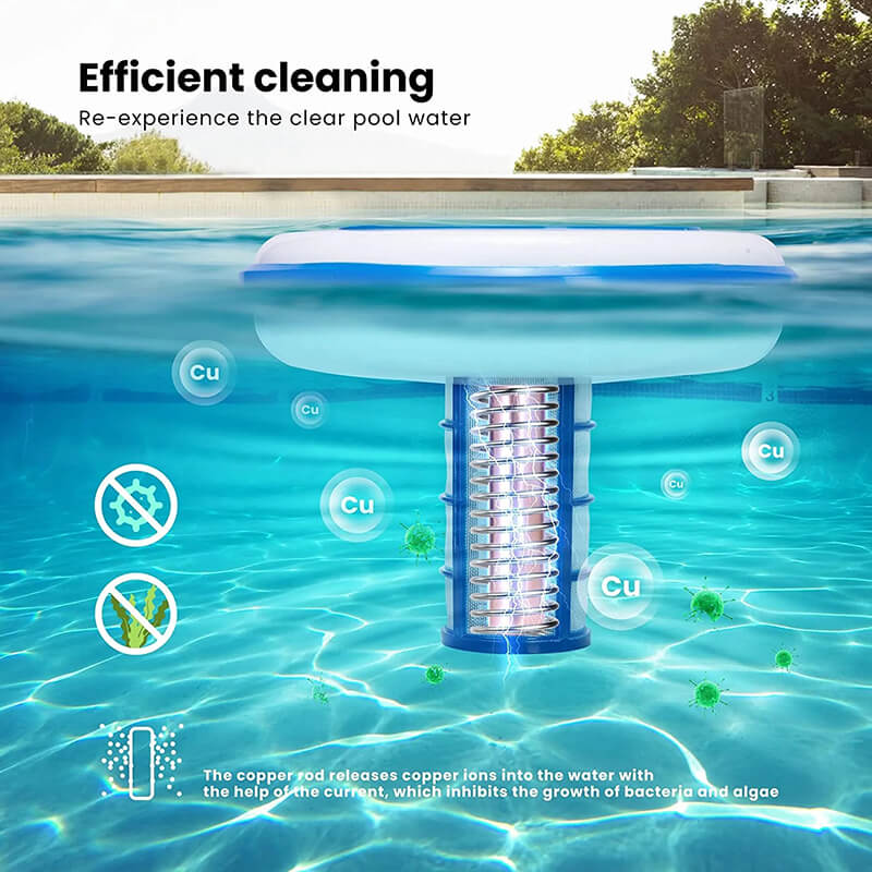 Solar Powered Pool Ionizer & Floating LED Ambience for Healthier Pools