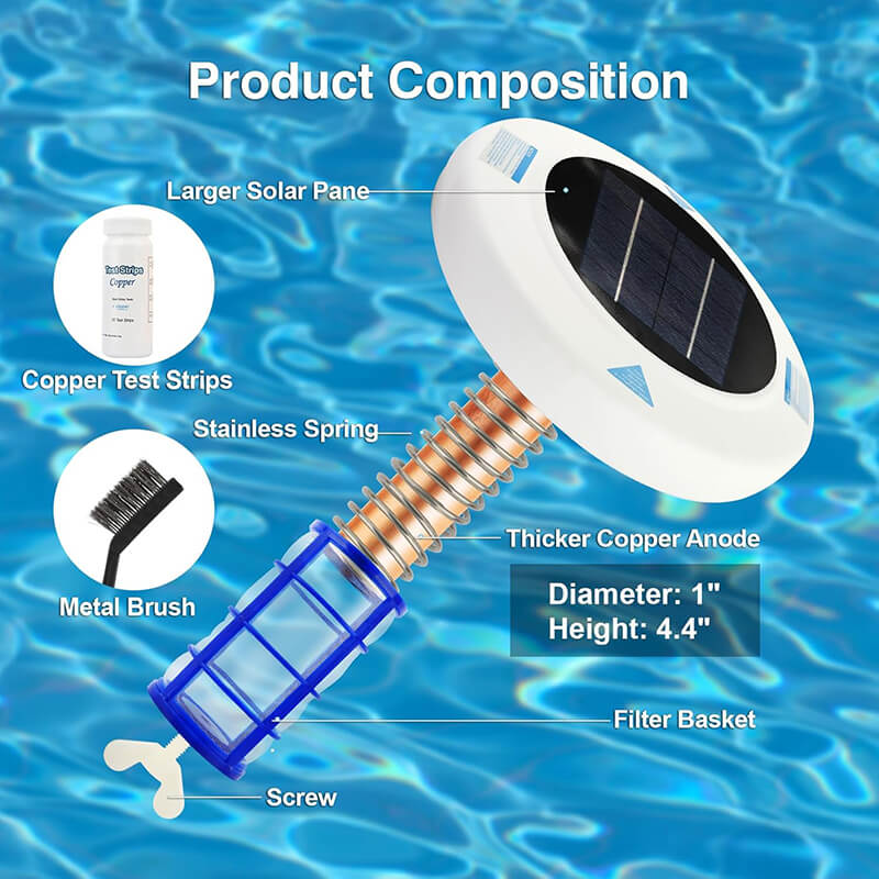 Solar Powered Pool Ionizer & Floating LED Ambience for Healthier Pools
