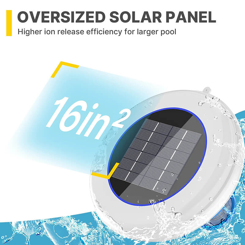 Solar Powered Pool Ionizer & Floating LED Ambience for Healthier Pools
