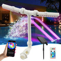 Solar Pool Fountain with LED Light Show for Pool Cooling & Outdoor Decoration