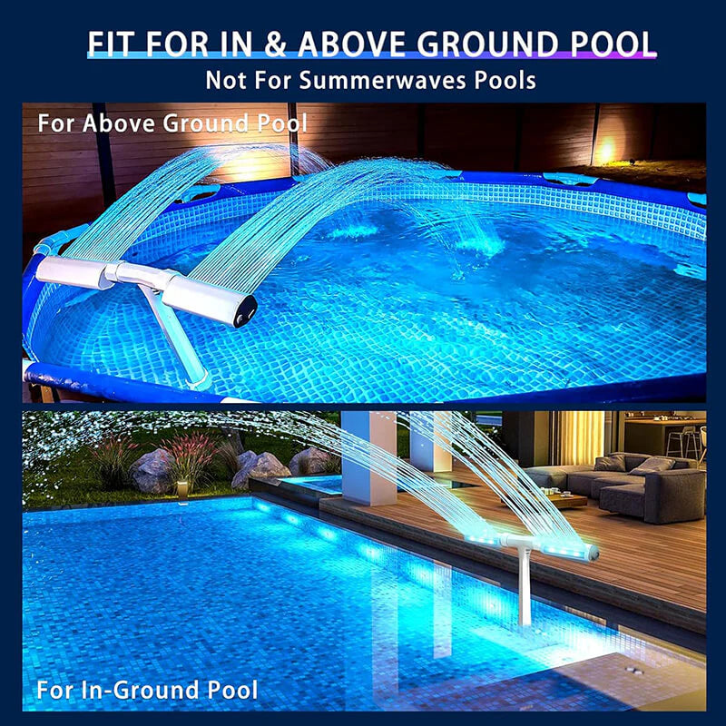 Solar Pool Fountain with LED Light Show for Pool Cooling & Outdoor Decoration
