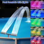 Solar Pool Fountain with LED Light Show for Pool Cooling & Outdoor Decoration