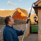 Extendable Gutter Cleaning Tool with High-Pressure Hose Nozzle