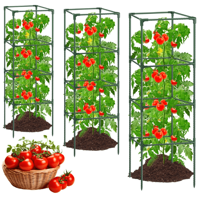 Heavy-Duty Steel Plant Support for Tomatoes, Vegetables & Climbing Plants
