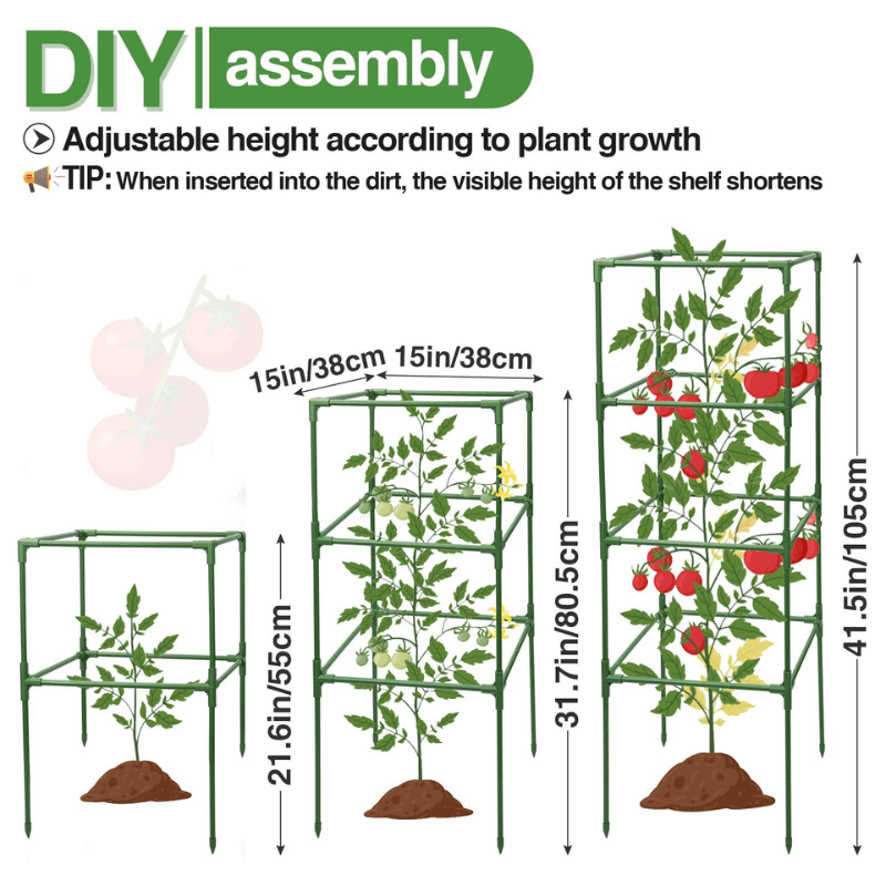Heavy-Duty Steel Plant Support for Tomatoes, Vegetables & Climbing Plants