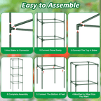 Heavy-Duty Steel Plant Support for Tomatoes, Vegetables & Climbing Plants