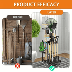 Garden Tool Organizer on Wheels - Heavy-Duty Rolling Tool Rack with Hooks for Yard, Garage & Shed Storage