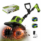 Cordless 2-in-1 Tiller Cultivator – Lightweight Power for Easy Soil Loosening & Garden Weeding